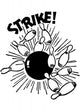 Strike! Bowling Wall Decal
