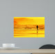 Person Running Beach Sunset Wall Mural