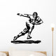 Football Player Running With Ball Wall Decal
