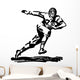 Football Player Running With Ball Wall Decal