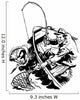 Fisherman Catching Fish Wall Decal