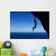 illustration of senior climber man silhouette Wall Mural