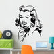 Cute Gal On The Phone Wall Decal