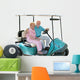 golf cart seniors isolated Wall Decal