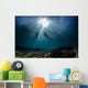 scuba divers start a dive Wall Mural