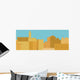 Middle East Town , Old City, Illustration Wall Mural