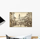 sketch vector illustration of Uzhgorod cityscape Wall Mural