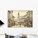 sketch vector illustration of Uzhgorod cityscape Wall Mural