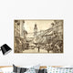 sketch vector illustration of Uzhgorod cityscape Wall Mural