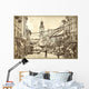 sketch vector illustration of Uzhgorod cityscape Wall Mural