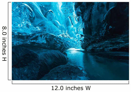 Big ice cave a at Vatnajokull glacier, Iceland Wall Mural
