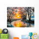 oil painting on canvas - the river Wall Mural
