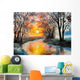 oil painting on canvas - the river Wall Mural