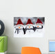Snowmen with Christmas hats Wall Mural