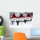 Snowmen with Christmas hats Wall Mural