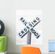 Rail Road Crossing Sign Wall Decal