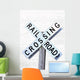 Rail Road Crossing Sign Wall Decal