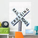 Rail Road Crossing Sign Wall Decal