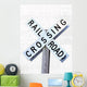 Rail Road Crossing Sign Wall Decal