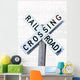 Rail Road Crossing Sign Wall Decal