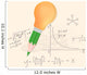 Pencil and lightbulb with math calculations vector illustration. Wall Mural