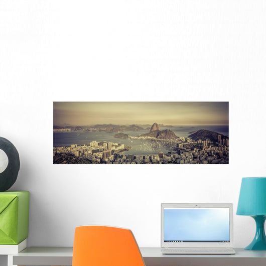 Panorama view of Botafogo Bay in  Rio de Janeiro, Brazil Wall Mural