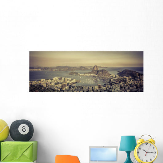 Panorama view of Botafogo Bay in  Rio de Janeiro, Brazil Wall Mural