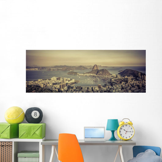 Panorama view of Botafogo Bay in  Rio de Janeiro, Brazil Wall Mural