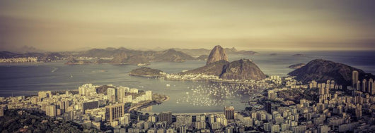 Panorama view of Botafogo Bay in  Rio de Janeiro, Brazil Wall Mural