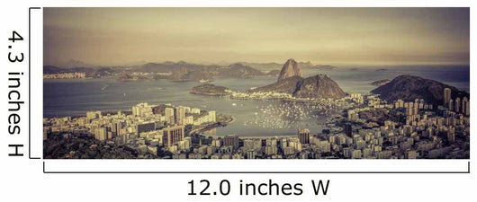 Panorama view of Botafogo Bay in  Rio de Janeiro, Brazil Wall Mural