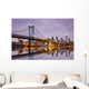 Ben Franklin Bridge and Philadelphia Skyline Wall Mural