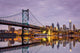 Ben Franklin Bridge and Philadelphia Skyline Wall Mural
