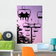 Ski Lift Ride Silhouette Wall Mural
