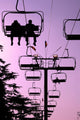 Ski Lift Ride Silhouette Wall Mural
