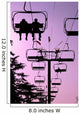 Ski Lift Ride Silhouette Wall Mural