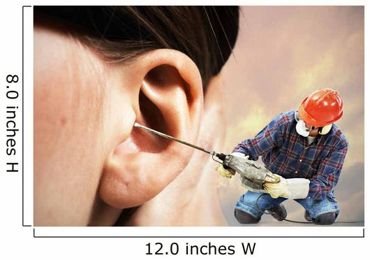 The chipping hammer in the ear Wall Mural