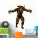 Bull Minotaur Character Attacking Wall Decal