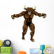 Bull Minotaur Character Attacking Wall Decal