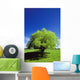 Tree In The Middle Of A Field Wall Mural