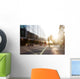 people in bokeh, street of London Wall Mural