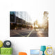 people in bokeh, street of London Wall Mural