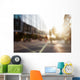 people in bokeh, street of London Wall Mural