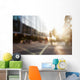 people in bokeh, street of London Wall Mural