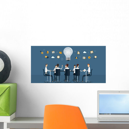 vector business  teamwork   meeting and  brainstorm Wall Mural