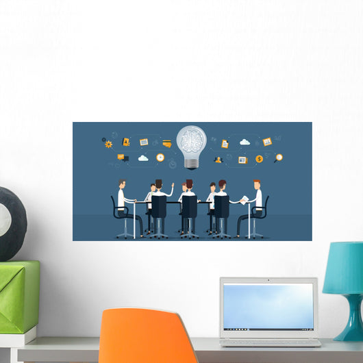 vector business  teamwork   meeting and  brainstorm Wall Mural