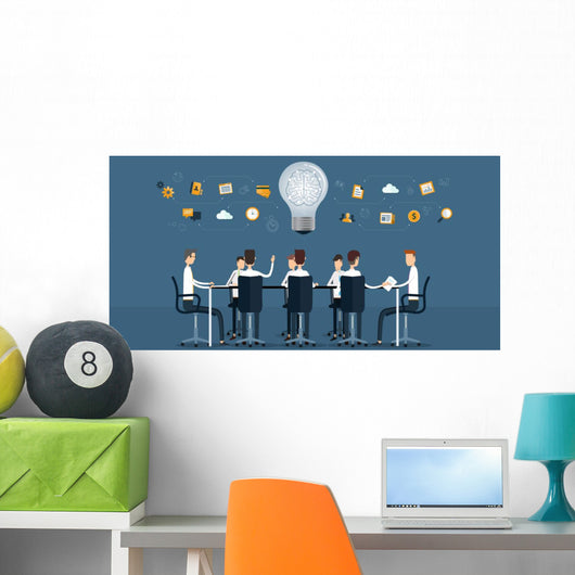 vector business  teamwork   meeting and  brainstorm Wall Mural
