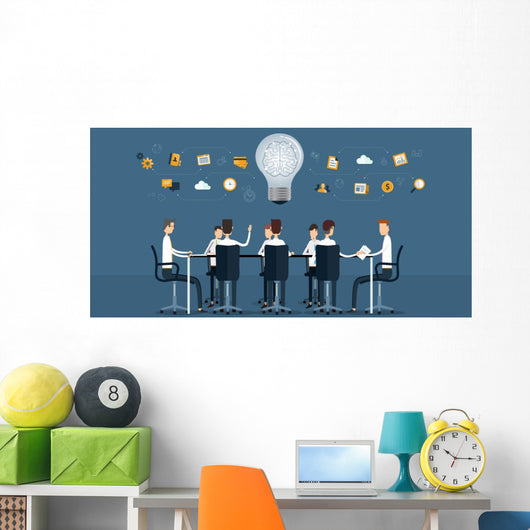 vector business  teamwork   meeting and  brainstorm Wall Mural