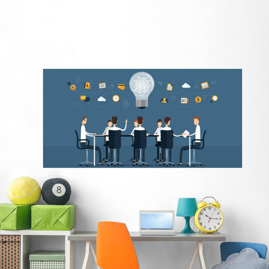 vector business  teamwork   meeting and  brainstorm Wall Mural