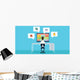 vector business online shopping and e-marketing Wall Mural