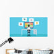 vector business online shopping and e-marketing Wall Mural